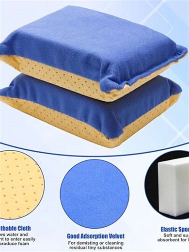 Captain Clear Window Miracle--Window Defogging Sponge, Super Water Absorption, Easily Remove Fog And Stains From Windows, Soft Sponge Texture, No Scratches On Glass, Mirrors And Window Surfaces, Suitable For Cleaning All Kinds Of Mirrors, Cars, Glass And Windows | SHEIN