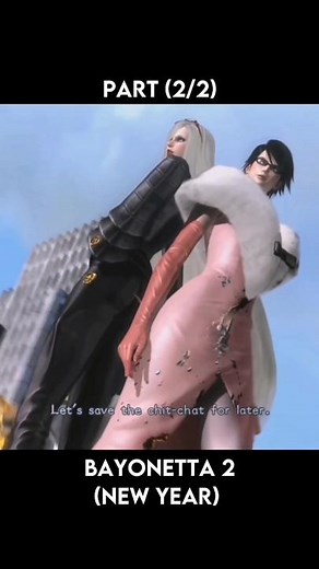 Bayonetta 2 New Year Scene with Cereza and Jeanne