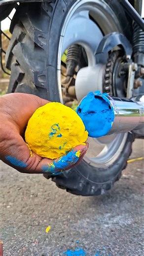Today I will put colorful balls into Dad’s silencer. 🎨⚽ #shorts #viral