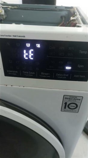 TE error Lg front load automatic washing machine