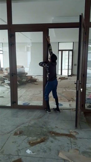 UPVC windows Skype and profile double side swing brown colour soundproof gilas 6mm glass