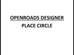 ORD - MicroStation - 4.10 - Place Circle