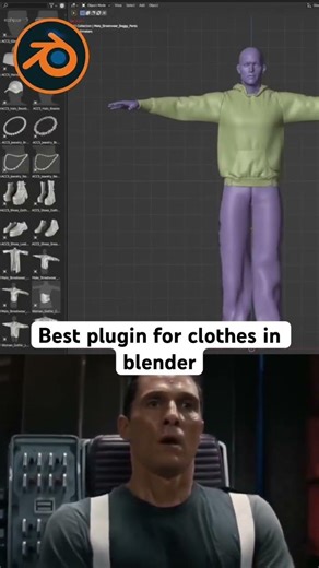 Best plugin for clothes in blender #blender #3dmodeling #3dgamedevelopment #gamedevblog #gameobject