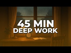 45 Minute Study Timer with Rain Sounds & Study Beats | Focus Challenge