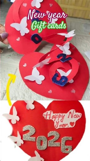 New year 2026 giftcard making tutorial #diy #giftcard #greetingcard #newyear #newyear2026 #ytshorts