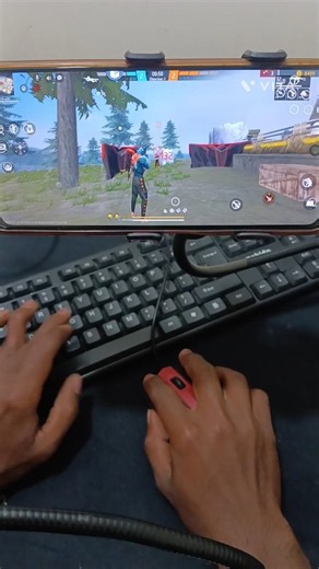 Mini keyboard and mouse gameplay gg Mouse setup Keyboard £ mouse #freefire #keyboardgaming
