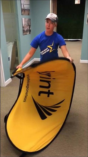 How to Fold up an A Frame Pop Up Banner