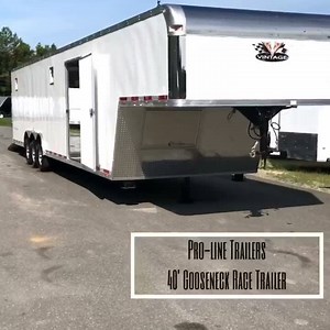 6K views | Check out our 8.5×40 Enclosed Vintage Outlaw Gooseneck Trailer! Gooseneck Trailers offer you the the best possible towing experience. This one is in stock at our Virginia store at the moment! Give us a call - 540-334-4182 Message us Through Facebook or https://www.prolinetrailersales.com/buy-a-trailer | Pro-Line Trailers | Facebook