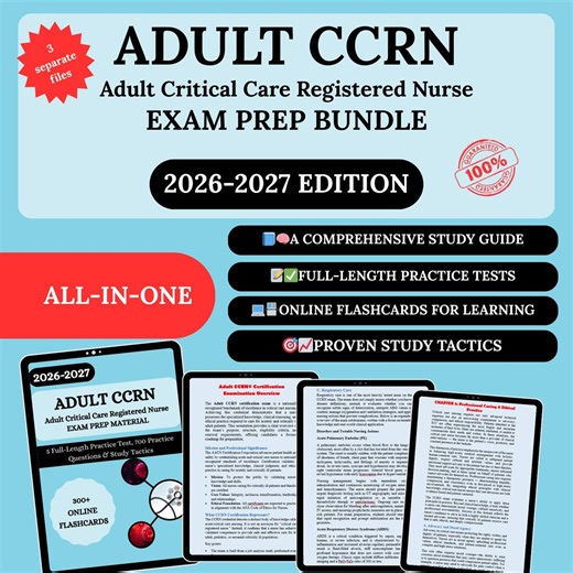 CCRN Exam Prep Bundle 2026 | CCRN Study Guide | CCRN Review | Ccrn Education | Ccrn Exam Cram | Ccrn Question | Ccrn Guide | Ccrn Flashcards - Etsy