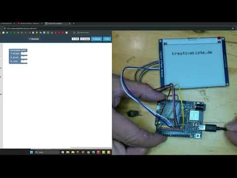Blockly für Arduino, Teil 19, 4.2" 400×300 ePaper e-Ink Display Modul, grafisch Programmieren