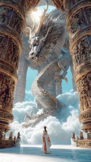 早安，道友！一秒穿越修仙界，带你领略云海之上的震撼仙宫与神龙 🐉#shorts #凡人修仙传 #仙侠世界 #东方神龙 #云海仙宫 #电影级画质 #aianimation #唯美意境 #东方美学
