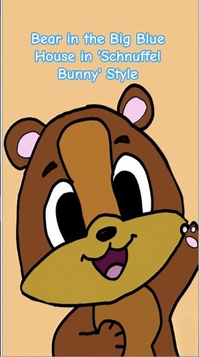 Bear of "The Big Blue House" in 'Schnuffel Bunny' Style | Joanna's Art Part 524 #art #kidsdrawing