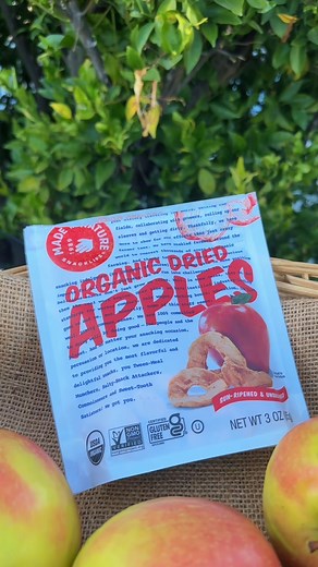 Whether you'll get the chance to go apple picking or not this fall, our Organic Dried Apples are always in season. Easy to snack on, all natural, and the perfect delicious snack for all your Autumn adventures.   | Made In Nature | Facebook