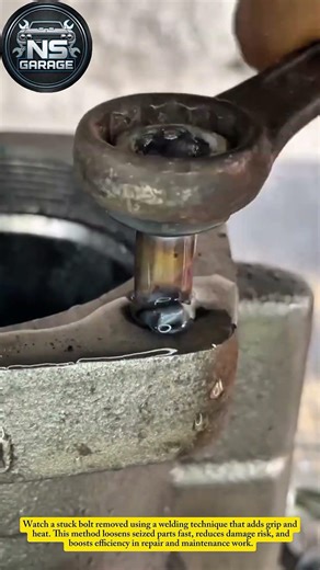 Brilliant Stuck Bolt Removal Hack! Welding Trick That Actually Works 🔥#BoltRemoval#usa #MechanicTips