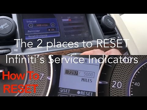 How to Reset Oil Change Reminder on Infiniti QX80 Reset Service Lights Oil and Filter reminder DIY