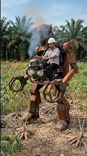 Futuristic Farming Robot in Action 🚜🤖