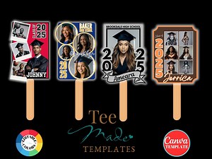 Graduation Fan Template, Canva Template, Custom Grad Favors, Grad 2025, Editable Hand Fan, DIY Graduation Fan 2025, Paddle Fan, High School - Etsy