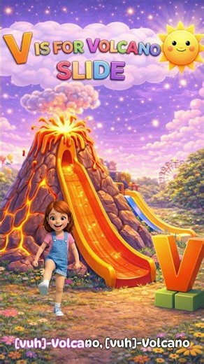 V for Volcano Ride 🌋 | High-Energy ABC Phonics Adventure
