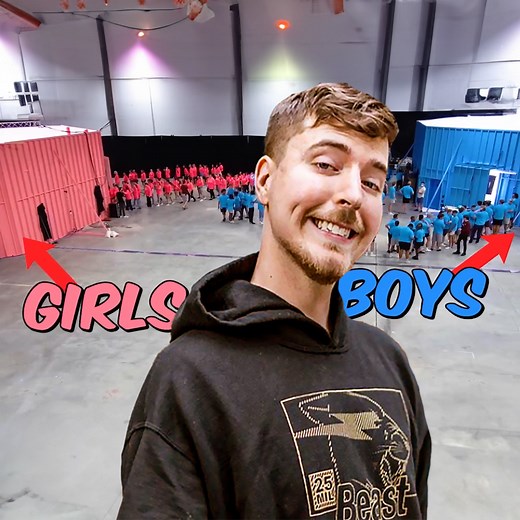100 Girls Vs 100 Boys For $500,000 | MrBeast