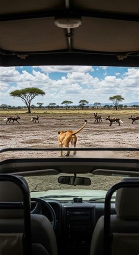 Can the lioness protect her cub from the fierce jungle threats #wildlife #nature #lioness