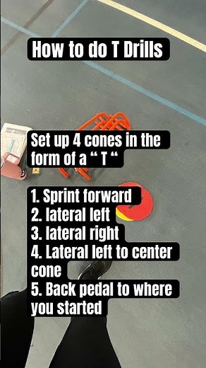 How to do T drills #agility #athletictraining
