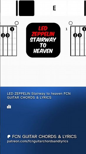 Led Zeppelin - Stairway To Heaven | Scrolling Guitar Chords & Lyrics #ledzeppelin #guitarcover