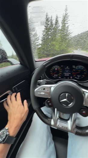 If you could drive any car on this road, what would it be? #dolomites #mercedes #amg #gtc