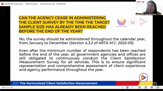 Conduct of Strengthening Barangay Compliance : An Orientation on the Harmonized Client Satisfaction Measurement and Initial Reengineering Plan | DILG Central Luzon