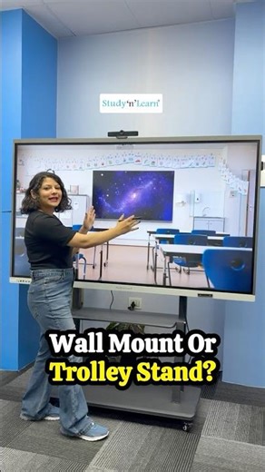 Wall Mount or Trolley Stand For Interactive Flat Panel 65 Inch - 75 Inch Smart Board Stand Trolly