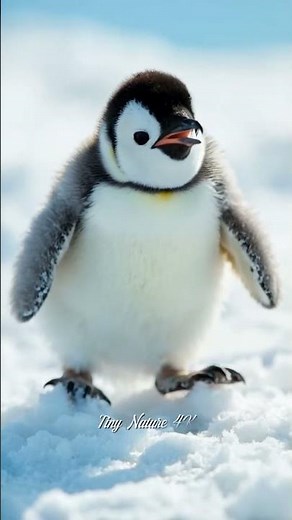 Cutest Baby Penguin Waddle Ever! 🐧❄️