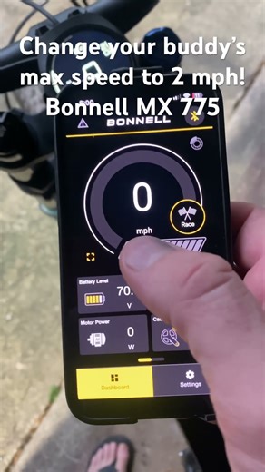 How can I put a password on my bike app access so someone else nearby can’t get into my settings?