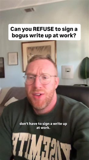 You don’t *have* to sign, but a lot of times it’s the best option. So what are some things you can do to protect yourself? 1. Indicate that it’s acknowledged only. 2. Wrote a short, respectful rebuttal. 3. Don’t say “signed under duress” unless there’s literally a weapon pointed at you or you really want the jury to not take you seriously. Duress is its own animal and you need to be serious when you claim it. This is educational content for discussion and information only. It’s not legal advice 