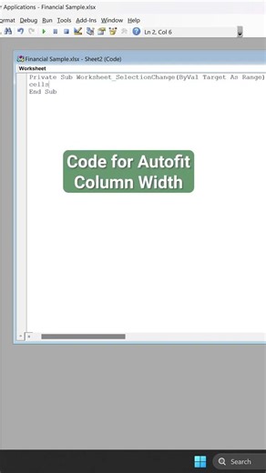 Excel Tricks To Autofit Rows and Columns width using VBA!#excel #exceltips #dataentry #accounting