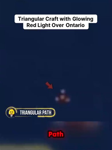 Triangular Craft with Glowing Red Light Over Ontario, Canada👽👀😱 This Ontario sighting from May 2022 is absolutely wild! A perfectly clear, triangular object captured overhead, distinguished by that incredibly steady, bright red light fixed right at its core—no flickering, just pure, unusual presence. Observers familiar with standard aircraft immediately recognized this as something extraordinary. Experts often point to these angular designs as evidence of the most advanced unidentified crafts