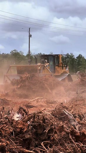 What we do best #landclearing #dozer #d6t #rootrake #clearing #grinder #horizontalgrinder