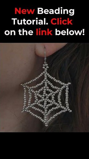 How to Make Stunning Spider Web Earrings with Beads? #halloween #beadingtutorials #spiderweb