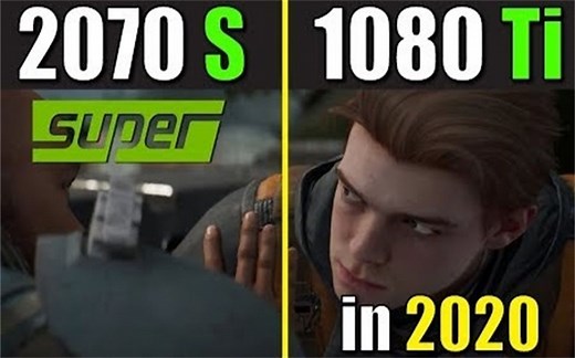 RTX 2070 Super vs GTX 1080Ti   显卡性能测试对比（1440P分辨率测试，i7-8700K）   1080P视频