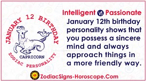January 12 Zodiac (Capricorn) Horoscope Birthday Personality and Lucky Things