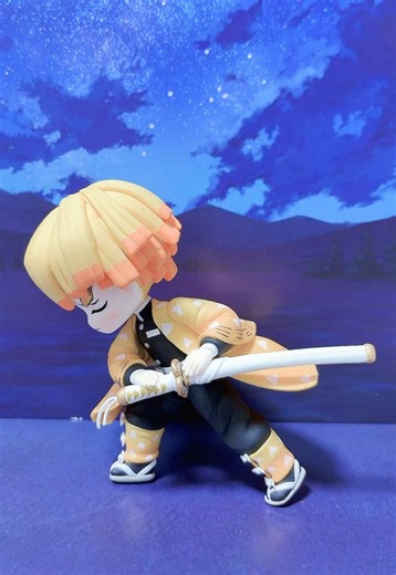 CHIBI ZENITSU AGATSUMA: THUNDER BREATHING! ⚡️✨ DEMON SLAYER #shorts #demonslayer #鬼滅の刃 #zenitsu #clay