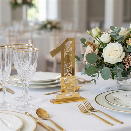 Elegant Floral Table Numbers Laser Cut File for Wedding Decor Svg 1 to 20 - Etsy