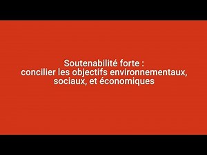 Soutenabilité forte : concilier les objectifs environnementaux, sociaux et économiques