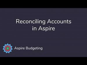 Reconciling Accounts in Aspire