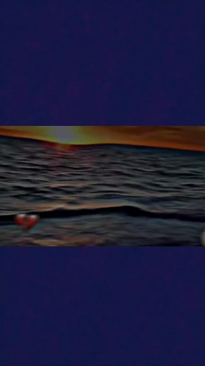 Serene Ocean Sunset with Emotional Overlays