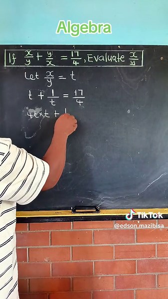 Solve Algebra Problem for X over Y Value