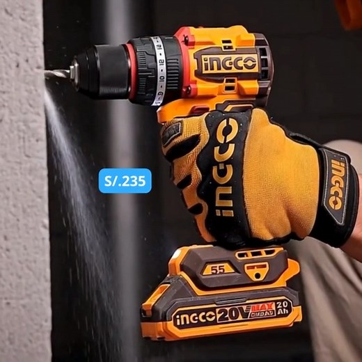 ⚡ ¡POTENCIA Y RENDIMIENTO EN TUS MANOS! Descubre el Taladro Percutor INGCO 20V Brushless 🛠️ 💥 55N·m de fuerza real y motor sin escobillas para mayor durabilidad. 🔋 Incluye 2 baterías 2.0Ah, cargador rápido, brocas y maletín. 💛 Herramientas de calidad profesional al mejor precio del mercado. 🚚 ¡Envíos inmediatos a todo el Perú, stock limitado! | FULL INGCO PERÚ