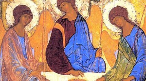 Shop now for this icon of the Holy Trinity by Master Iconographer, Andrei Rublev. http://www.legacyicons.com/products/holy-trinity-rublev-standard-icon | Legacy Icons, LLC