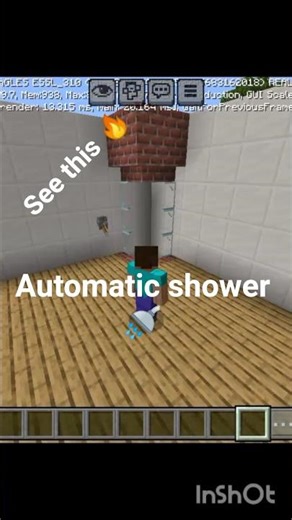 Insane automatic shower #minecraft #shorts