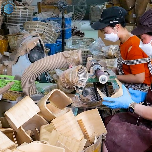 17K views · 282 reactions | Chinese Factory Mass Produce Wooden Insulated Cup Holders & Tissue Boxes | Process everything factory’s | Facebook