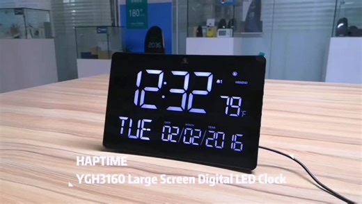 11インチデジタルカレンダーの日天気予報付きの新しいスマートLED壁掛け時計