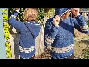 CROCHET TUTORIAL: HOODED SWEATER Part 2